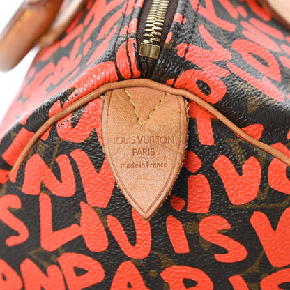 Louis Vuitton Monogram Graffiti Speedy 30 Orange 6 of 9