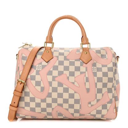 Louis Vuitton Damier Azur Tahitienne Speedy Bandouliere 30 Rose Ballerine 1 of 14