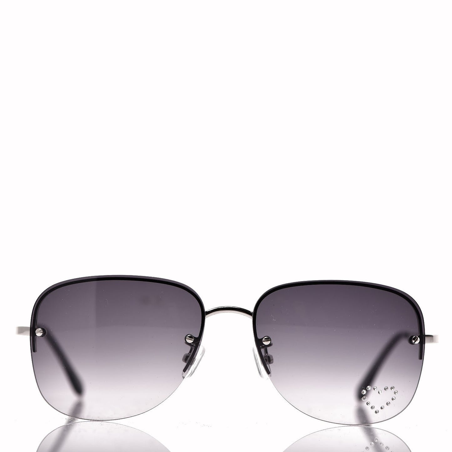 Crystal Rimless Sunglasses CL2262 Silver