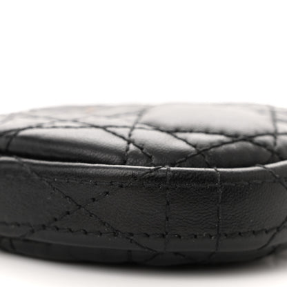 Christian Dior Lambskin Mini Cannage Round Caro Crossbody Pouch Black 9 of 10
