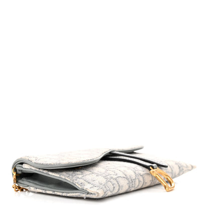 Christian Dior Oblique Saddle Chain Long Wallet Grey 5 of 12