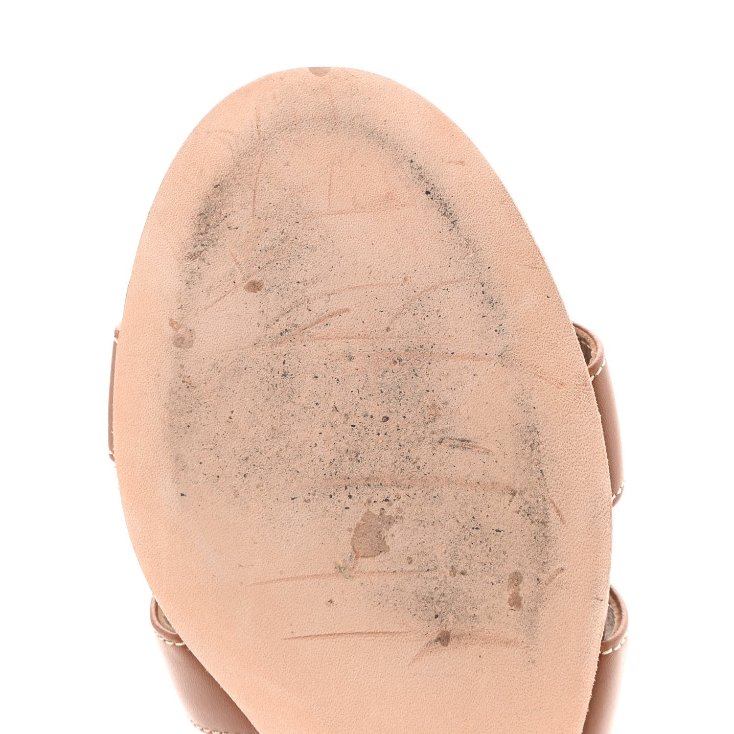 Hermes Calfskin Oasis Sandals 37.5 Gold 10 of 12