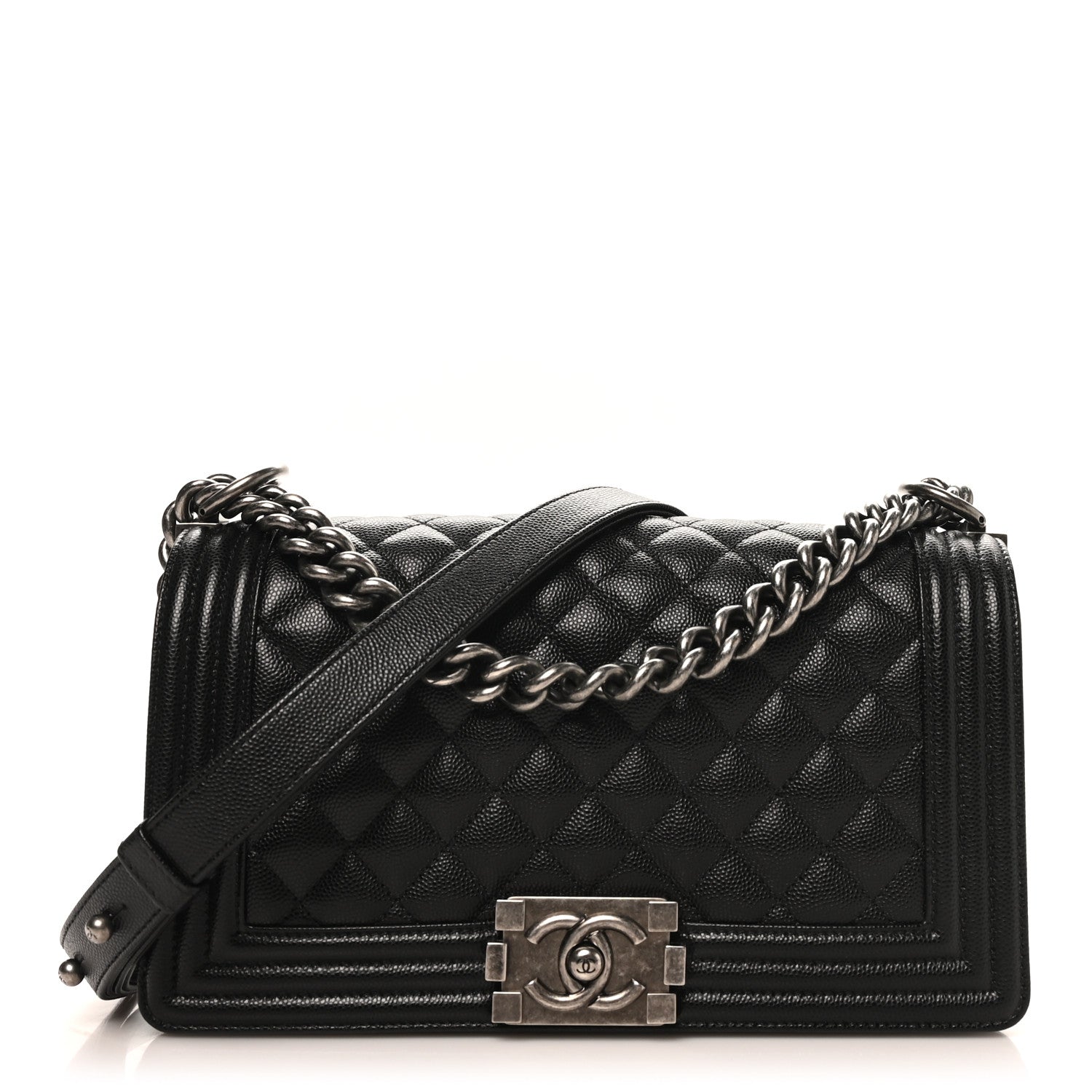 Chanel Caviar Quilted Medium Boy Flap Black 1 of 11