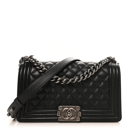 Chanel Caviar Quilted Medium Boy Flap Black 1 of 11