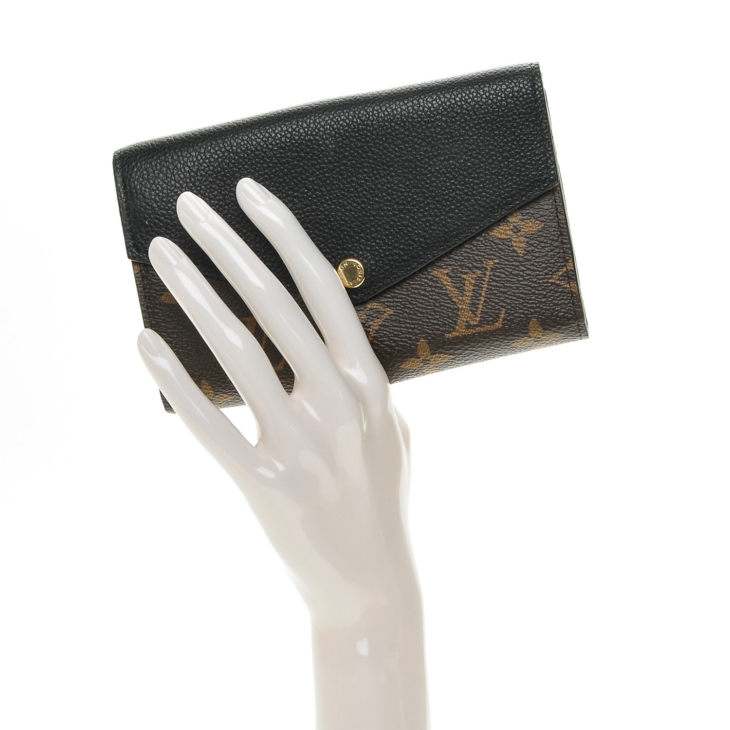 Louis Vuitton Monogram Pallas Compact Wallet Black 2 of 7