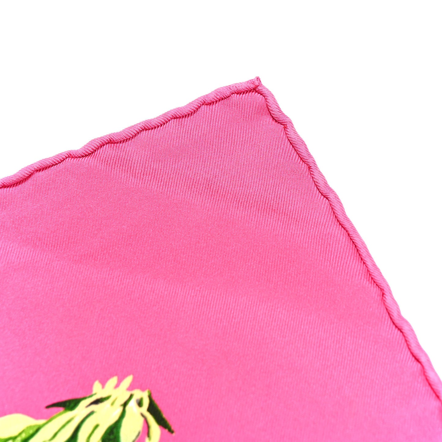 Silk Equateur Scarf 90 Rose Vif Vert Jaune