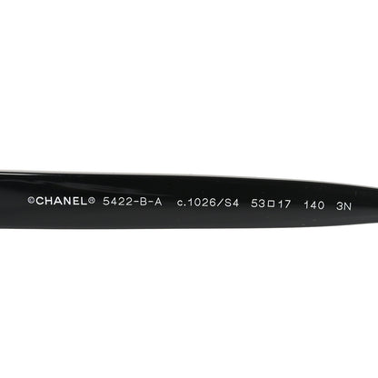 Chanel Acetate Strass Square Sunglasses 5422-B-A Black White 5 of 7