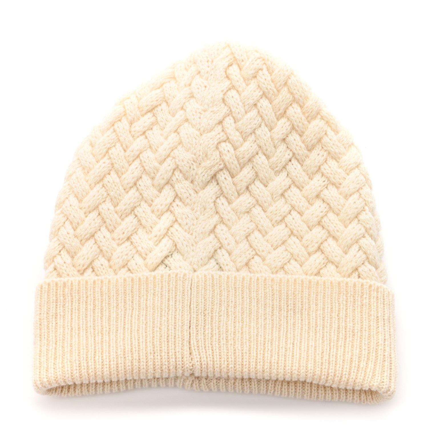 Chanel Cashmere CC Beanie Hat Ivory Black 3 of 5