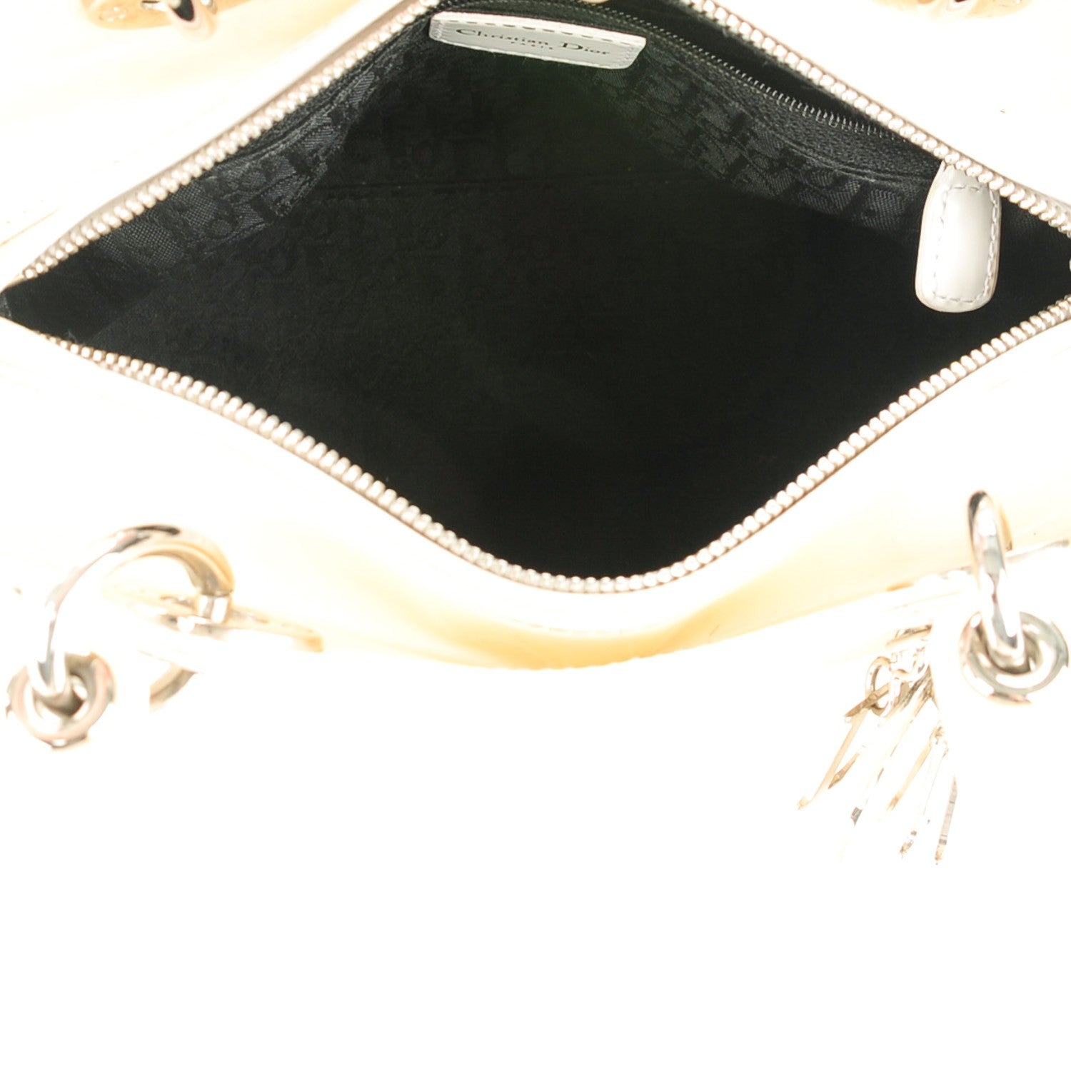 Christian Dior Patent Cannage Medium Lady Dior White 5 of 8