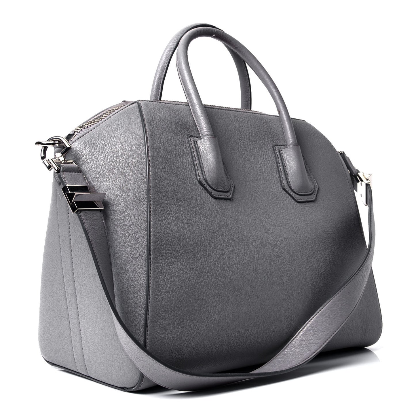 Sugar Goatskin Medium Antigona Pearl Grey