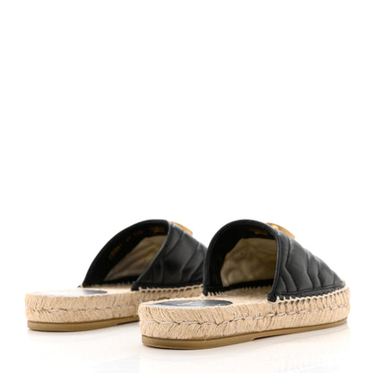 Gucci Nappa Matelasse GG Marmont Espadrille Slippers 36 Black 4 of 10