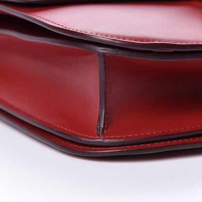 Celine Box Calfskin Medium Classic Box Flap Bag Red 9 of 10