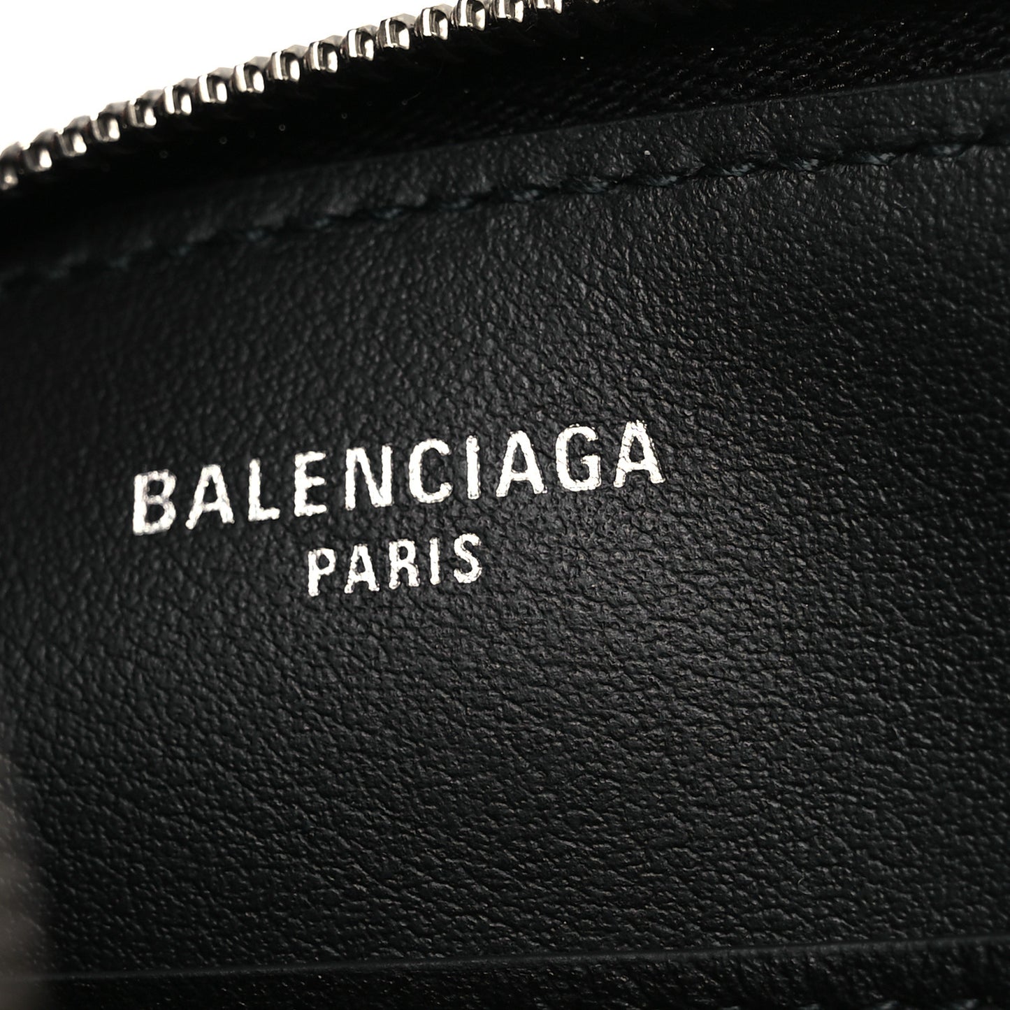 Textured Calfskin Passport Phone Holder Black
