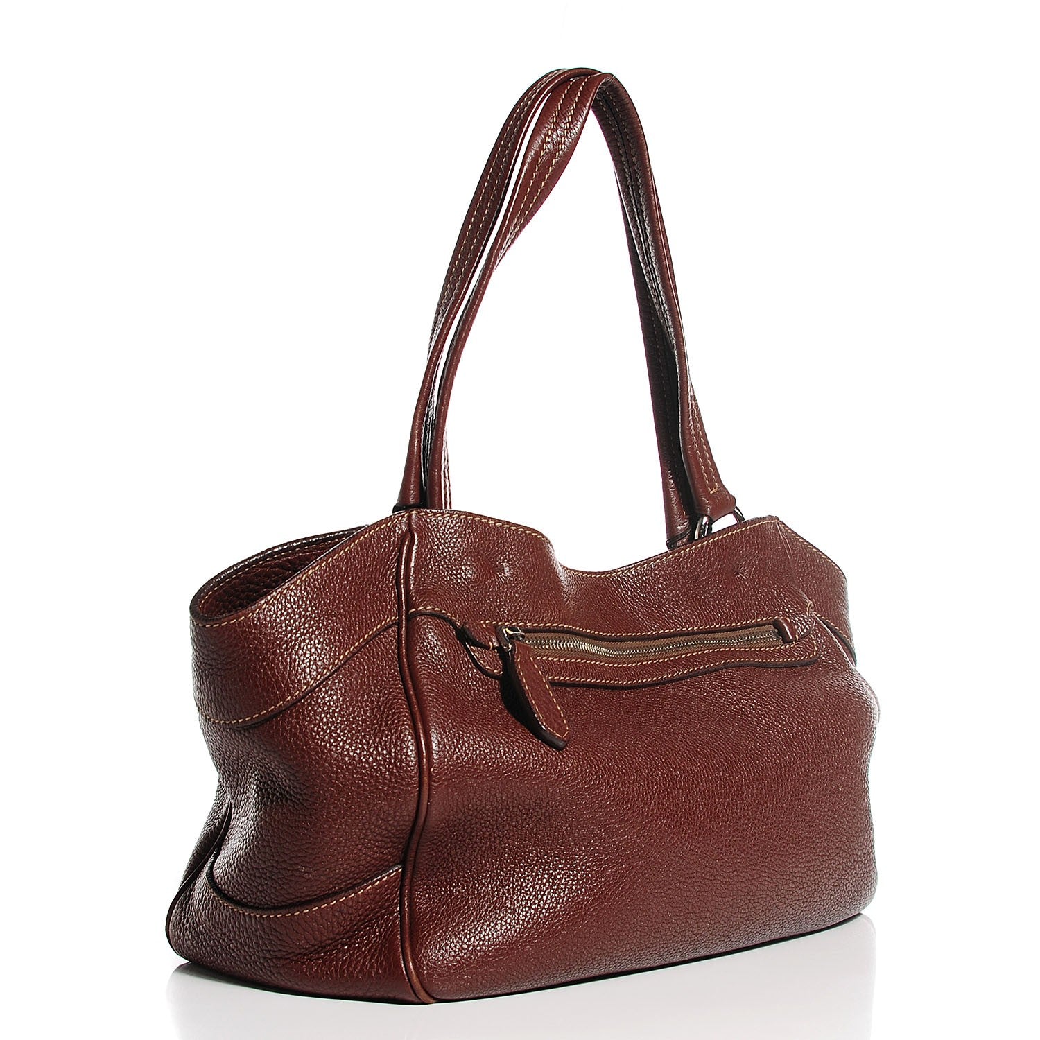 Prada Vitello Daino Small Tote Bruciato 3 of 9