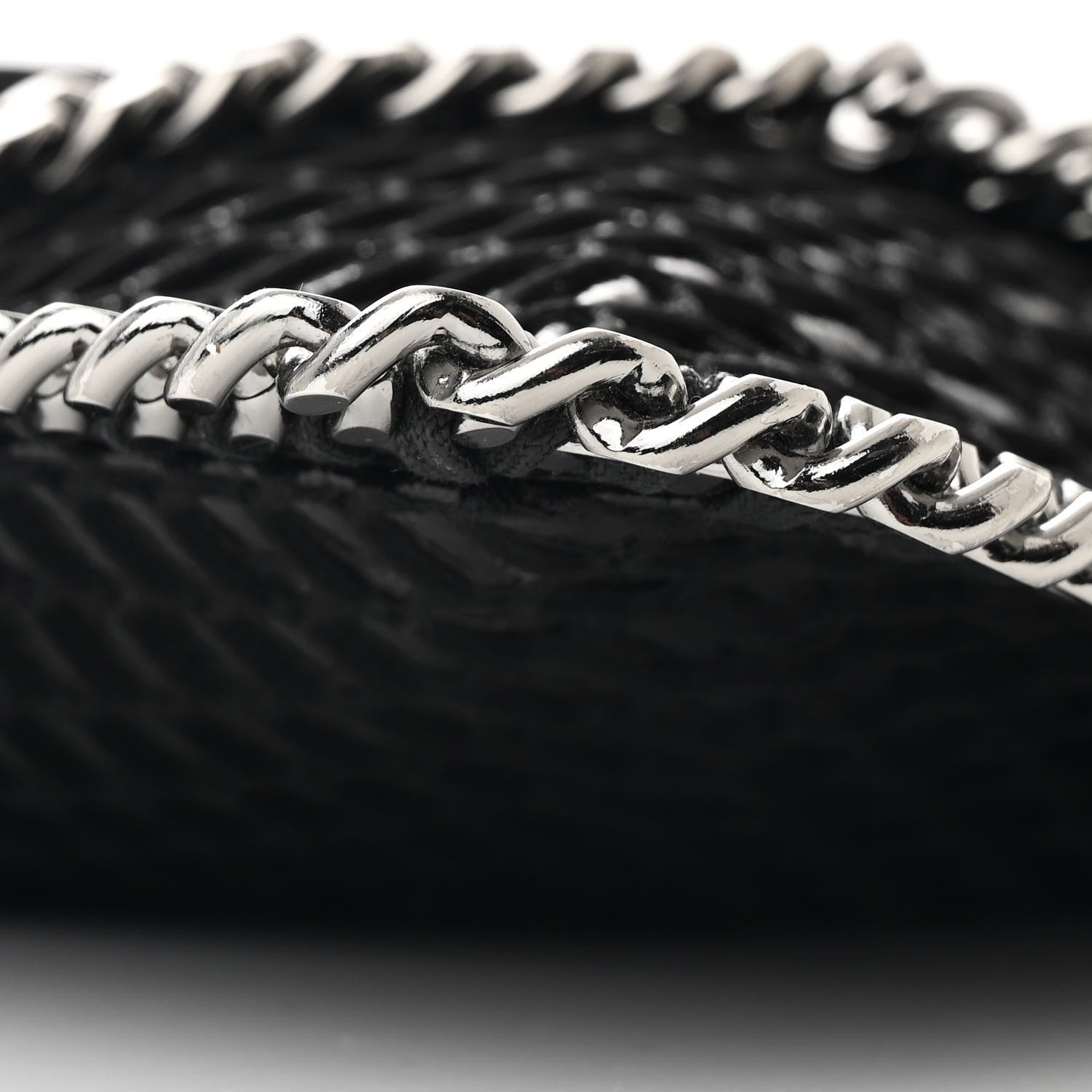 Stella McCartney Patent Net Fold Over Falabella Clutch Black 8 of 8
