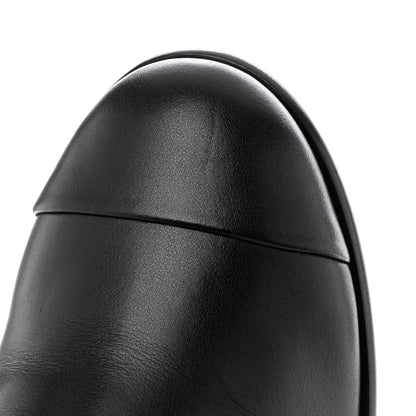 Chanel Calfskin CC Ankle Boots 37 Black 9 of 10