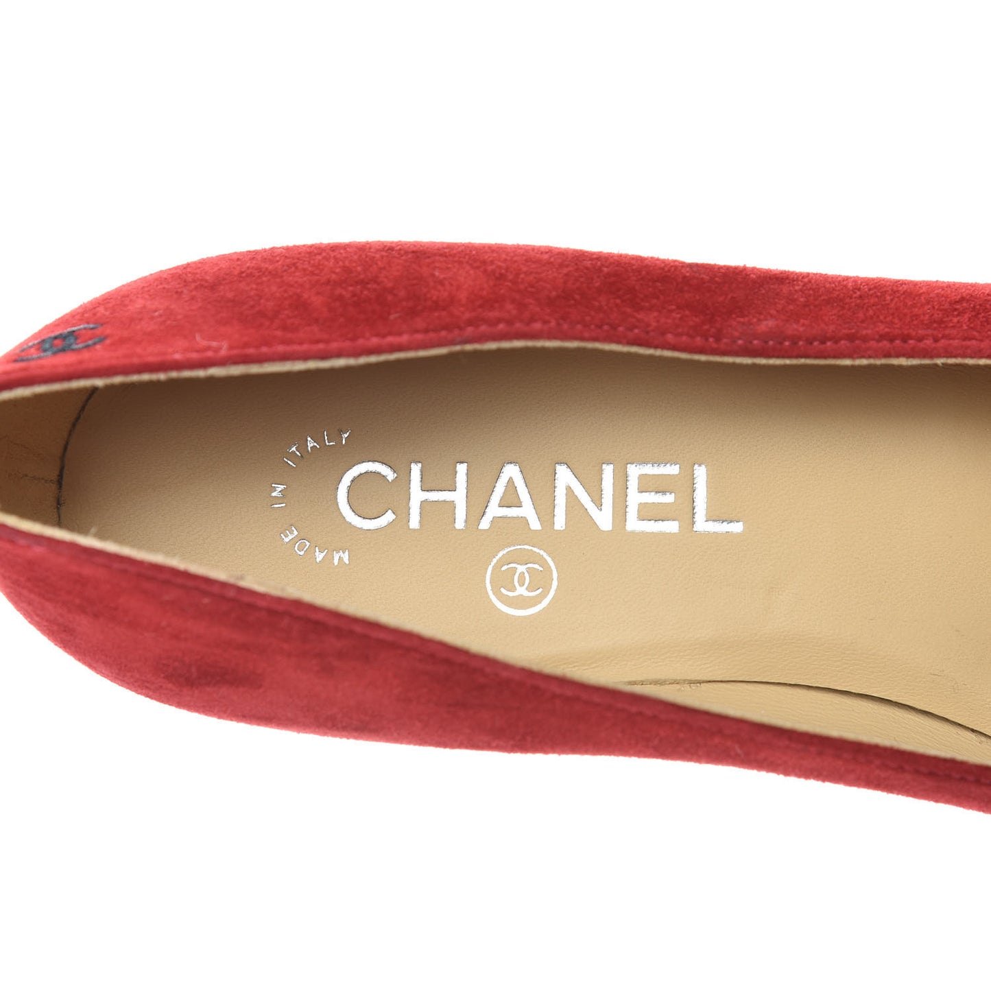 Suede Satin Cap Toe Gabrielle Pumps 38 Red