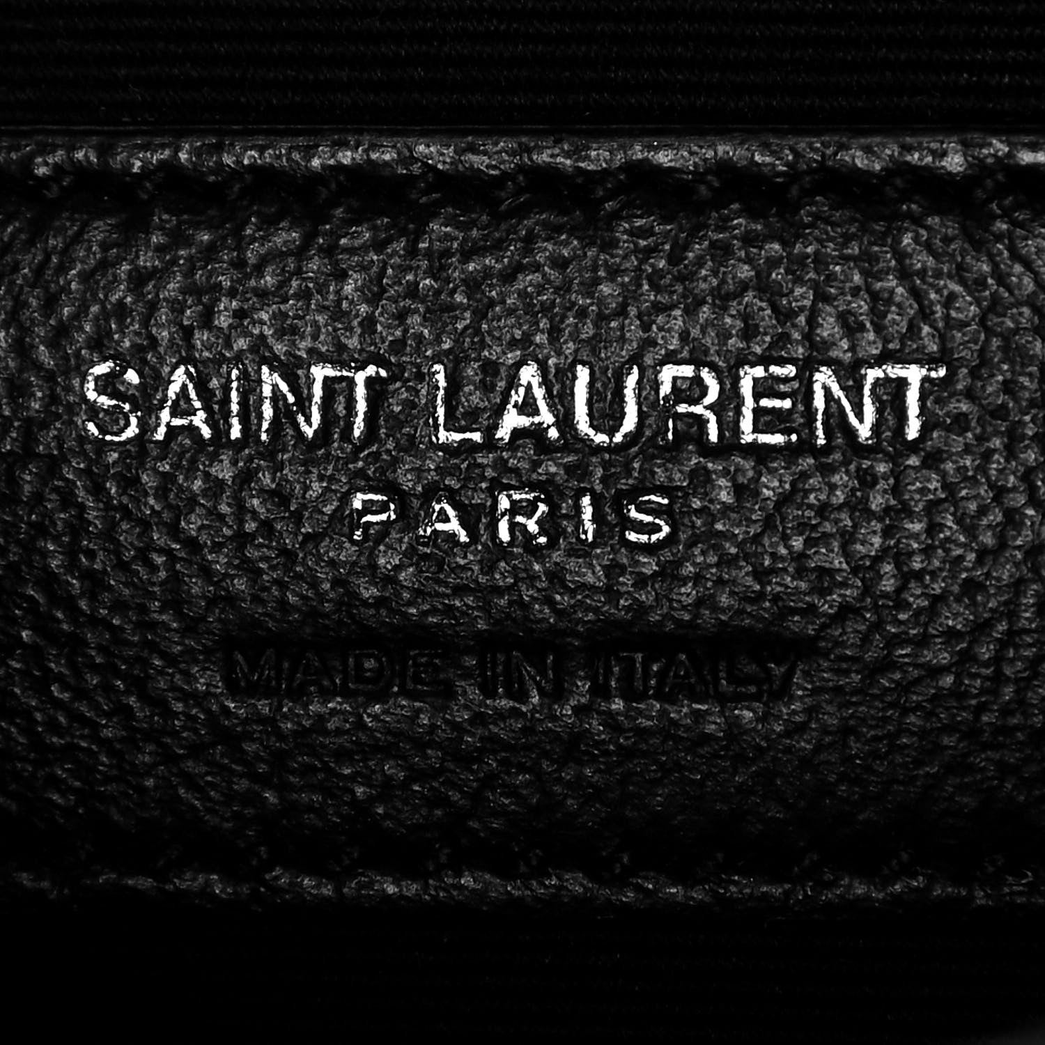 Saint Laurent Crinkled Calfskin Matelasse Monogram Medium Niki Chain Satchel Black 5 of 9