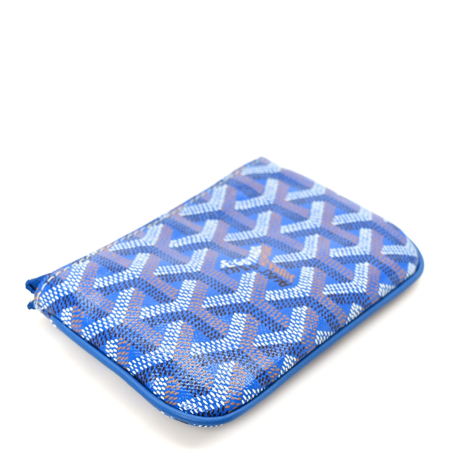 Goyardine Nano Senat Key Pouch Blue