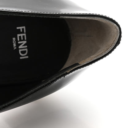 Fendi Patent Block Heel Pumps 41 Black 9 of 9