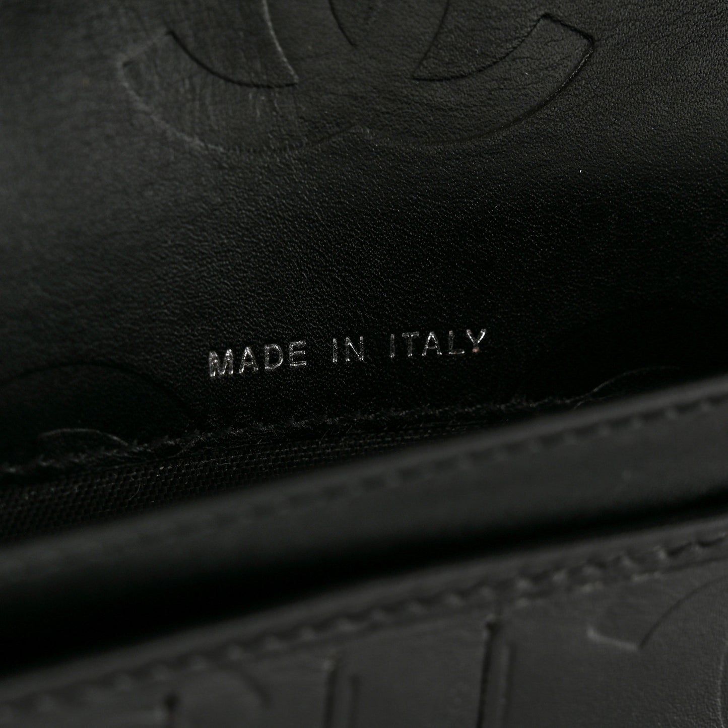 Calfskin Cambon Zip Around Organizer Wallet Black
