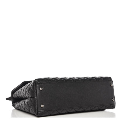 Chanel Caviar Lizard Quilted Large Coco Handle Flap Black 5 of 8