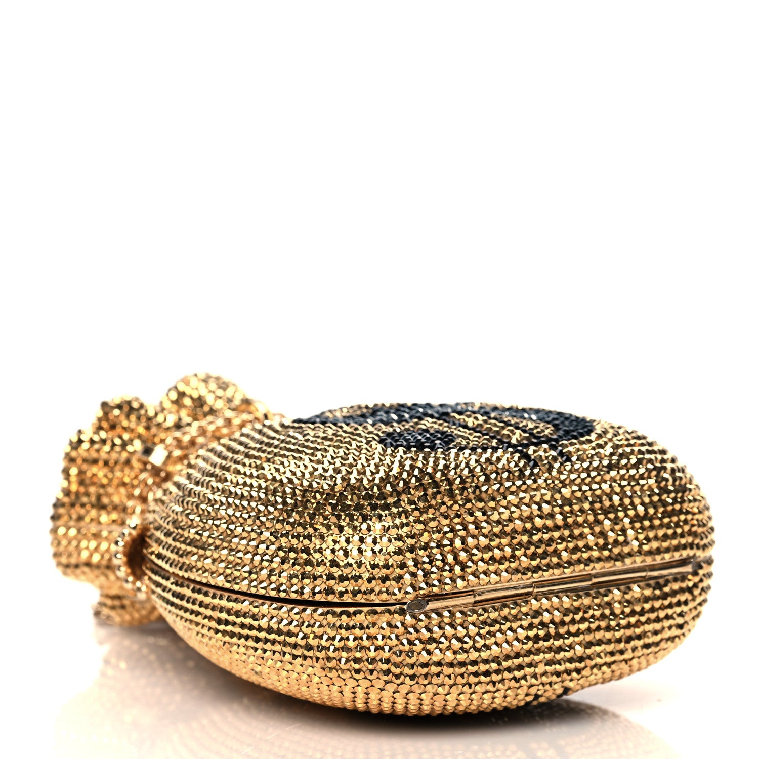 Judith Leiber Crystal Money Bags Minaudiere Clutch Gold 4 of 10