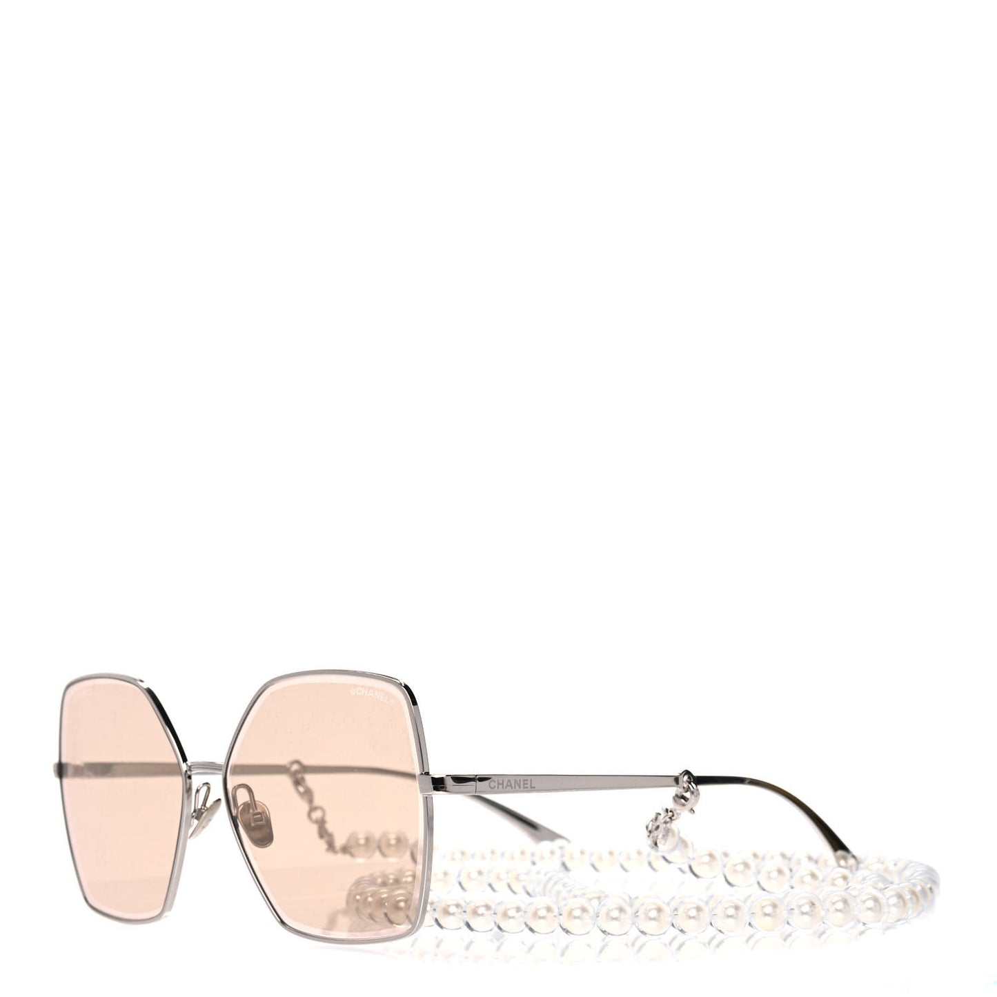 Butterfly Removable Pearl Chain Sunglasses 4262 Brown