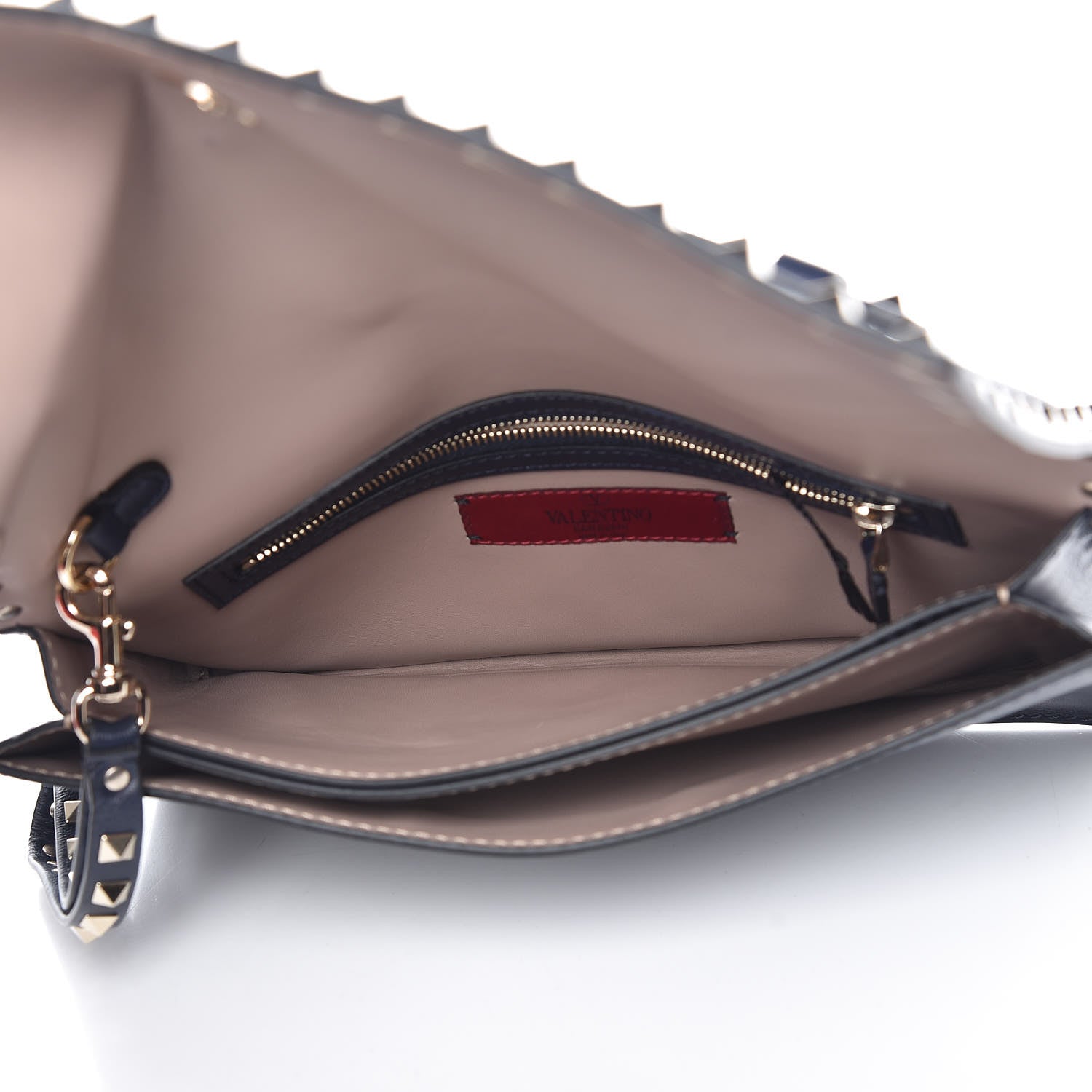 Valentino Garavani Nappa Rockstud Wristlet Clutch Marine 7 of 12