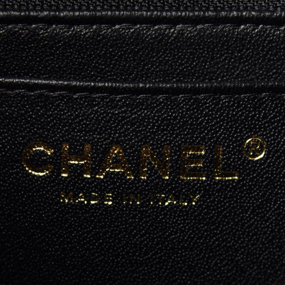 Chanel Lambskin Quilted Mini Lion Charm Top Handle Rectangular Flap Black 8 of 9