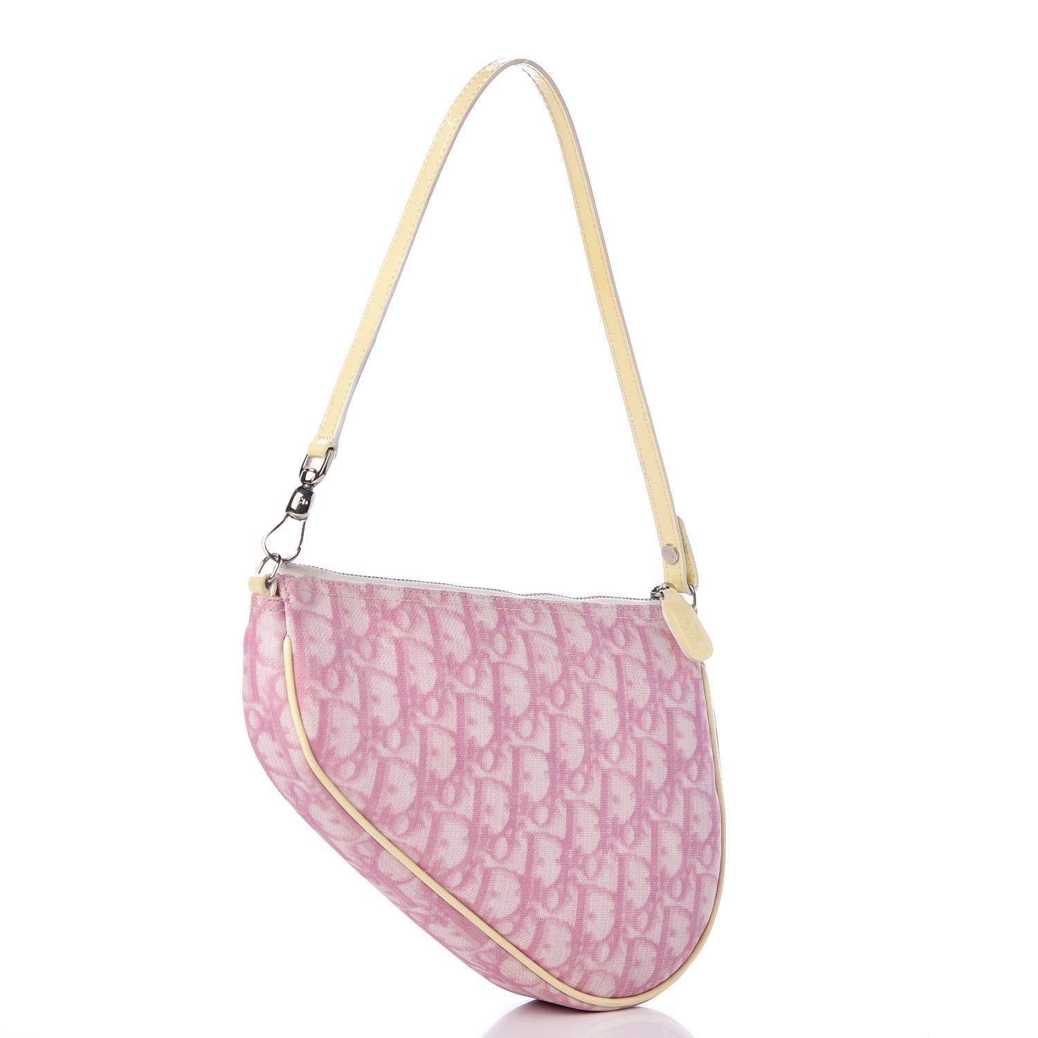 Christian Dior Monogram Mini Saddle Pochette Pink 3 of 14