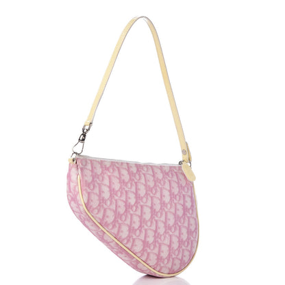 Christian Dior Monogram Mini Saddle Pochette Pink 3 of 14