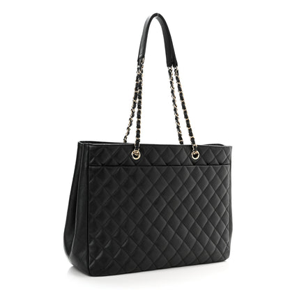 Chanel Caviar Quilted Large Shopping Tote Black 6 of 10