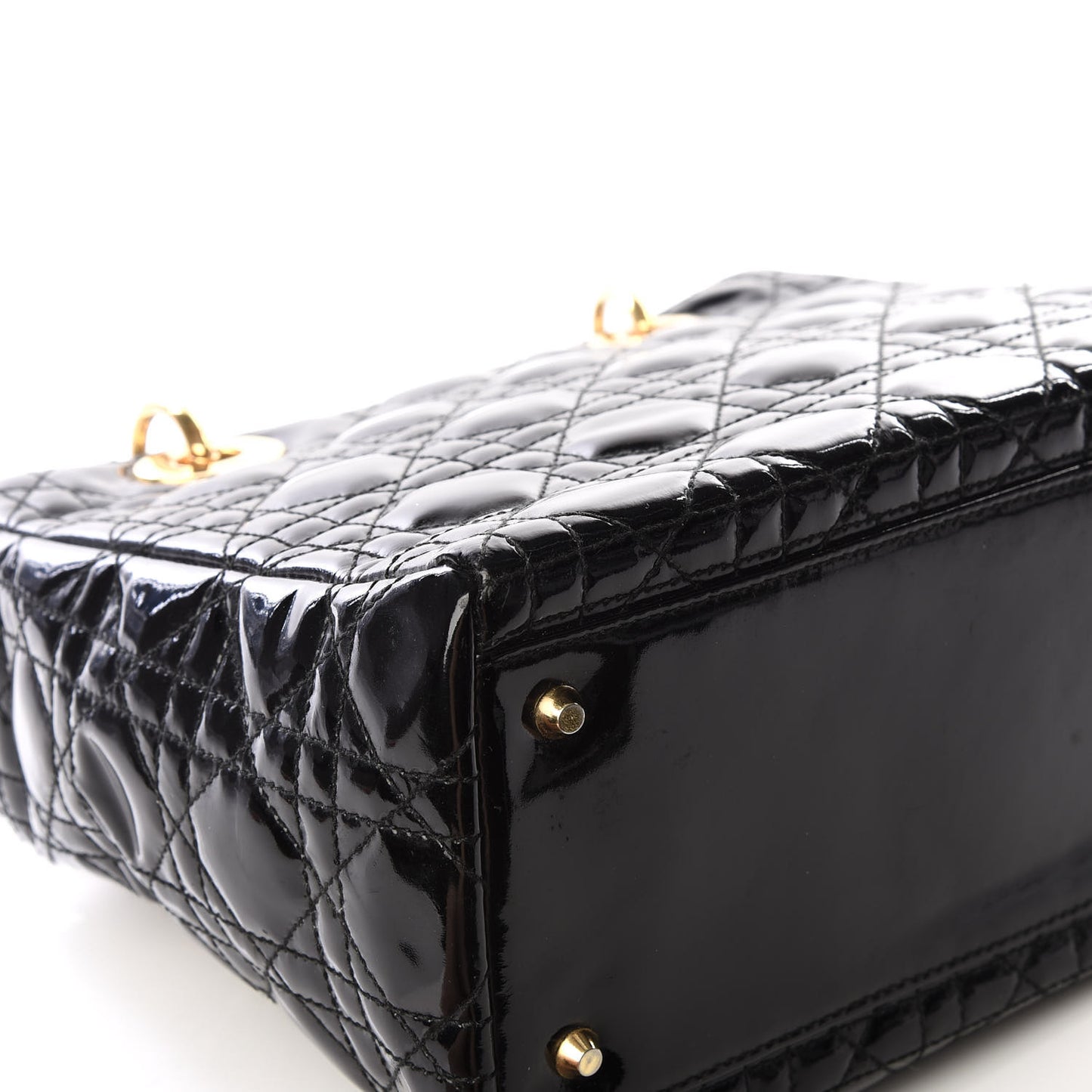 Patent Cannage Medium Lady Dior Black