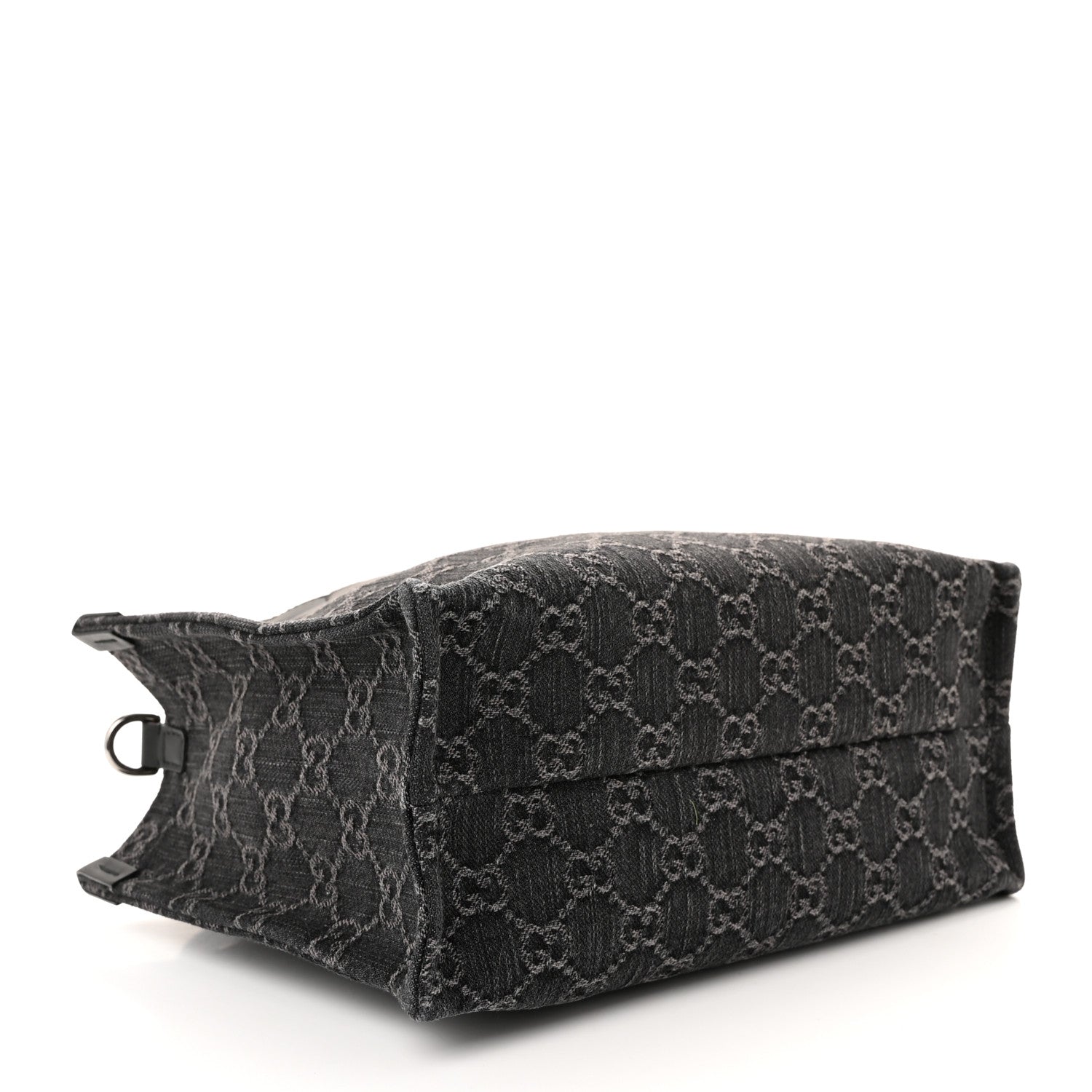 Gucci Denim Ophidia GG Monogram Tote Medium Black Grey 5 of 12