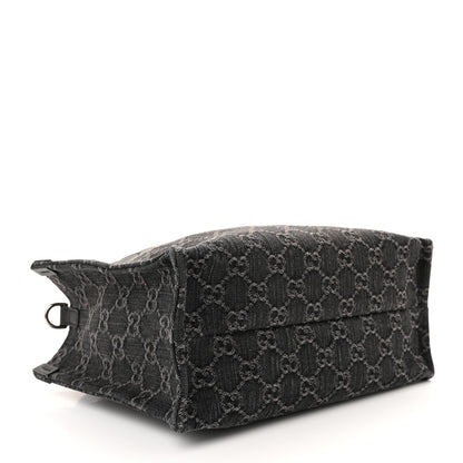 Gucci Denim Ophidia GG Monogram Tote Medium Black Grey 5 of 12