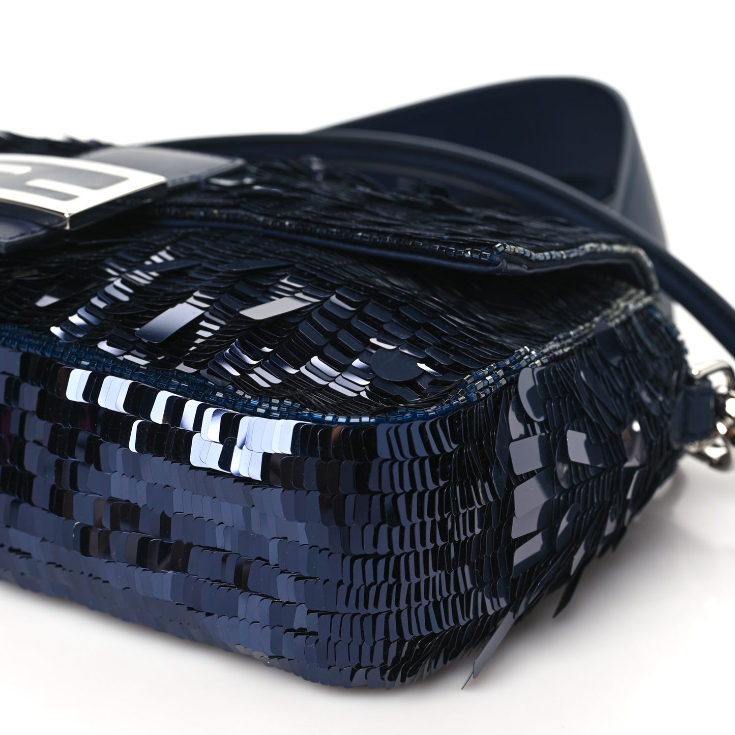Sequin Paillettes Sfumate Vitello Grace Baguette Midnight