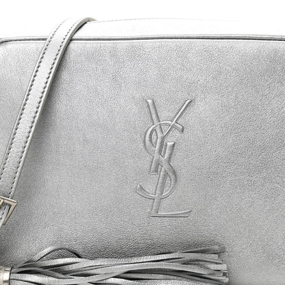 Saint Laurent Metallic Calfskin Monogram Small Lou Camera Bag Silver 8 of 14