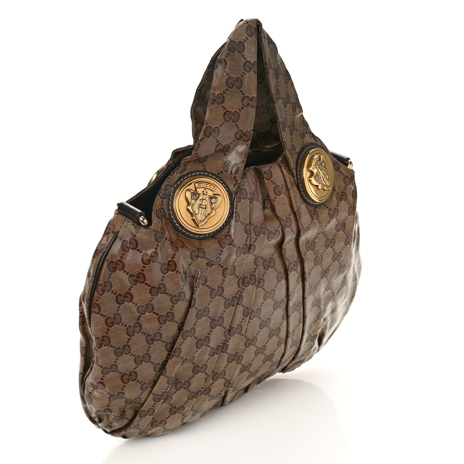 Gucci Crystal Monogram Small Hysteria Tote Dark Brown 3 of 9