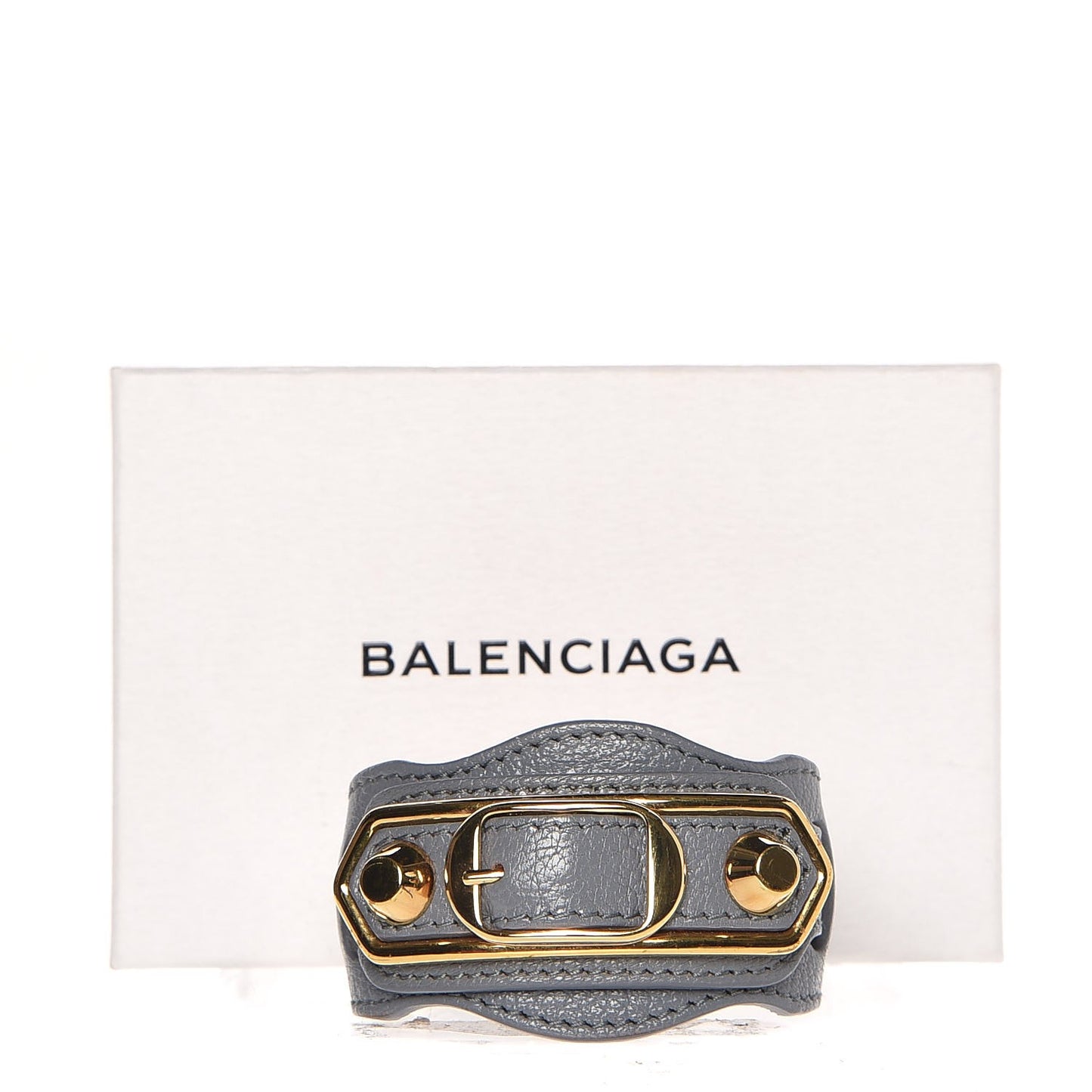Chevre Gold Metallic Edge Hardware M Bracelet Gris Acier
