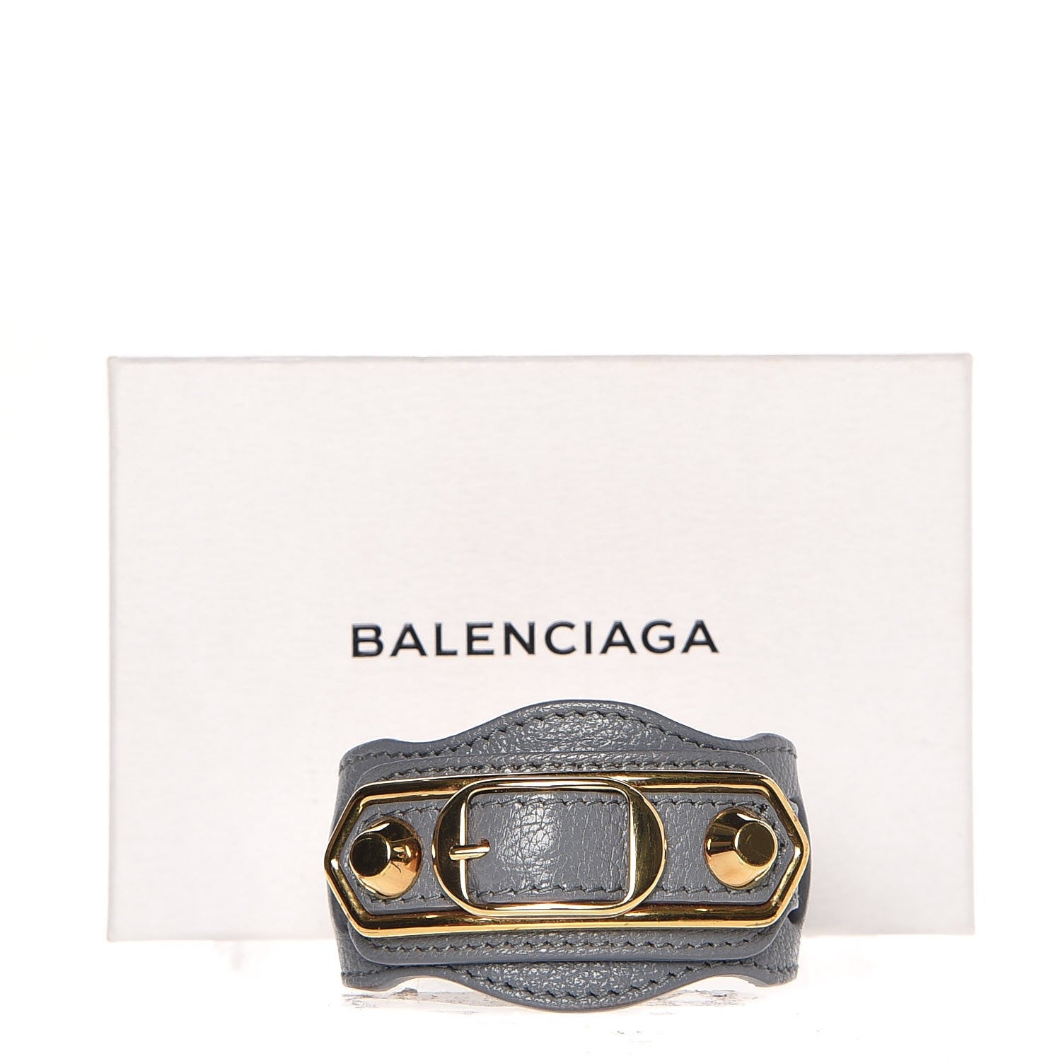 Balenciaga Chevre Gold Metallic Edge Hardware M Bracelet Gris Acier 5 of 5