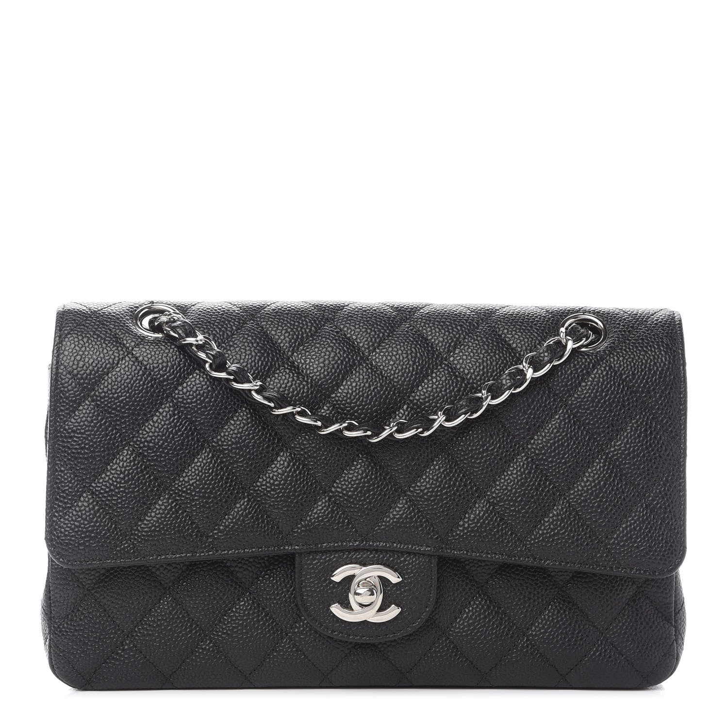 Chanel Caviar Quilted Medium Double Flap Black 1 of 9