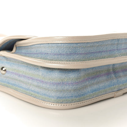 Chanel Denim Calfskin Quilted Jungle Stroll Messenger Bag Blue Multicolor 9 of 11