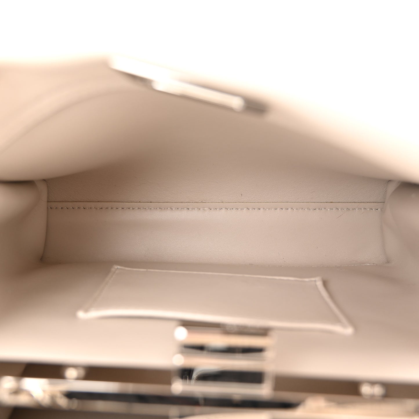 Vitello Seta Suede FF Mini Peekaboo Iconic Satchel Uovo Sigaro Marrone