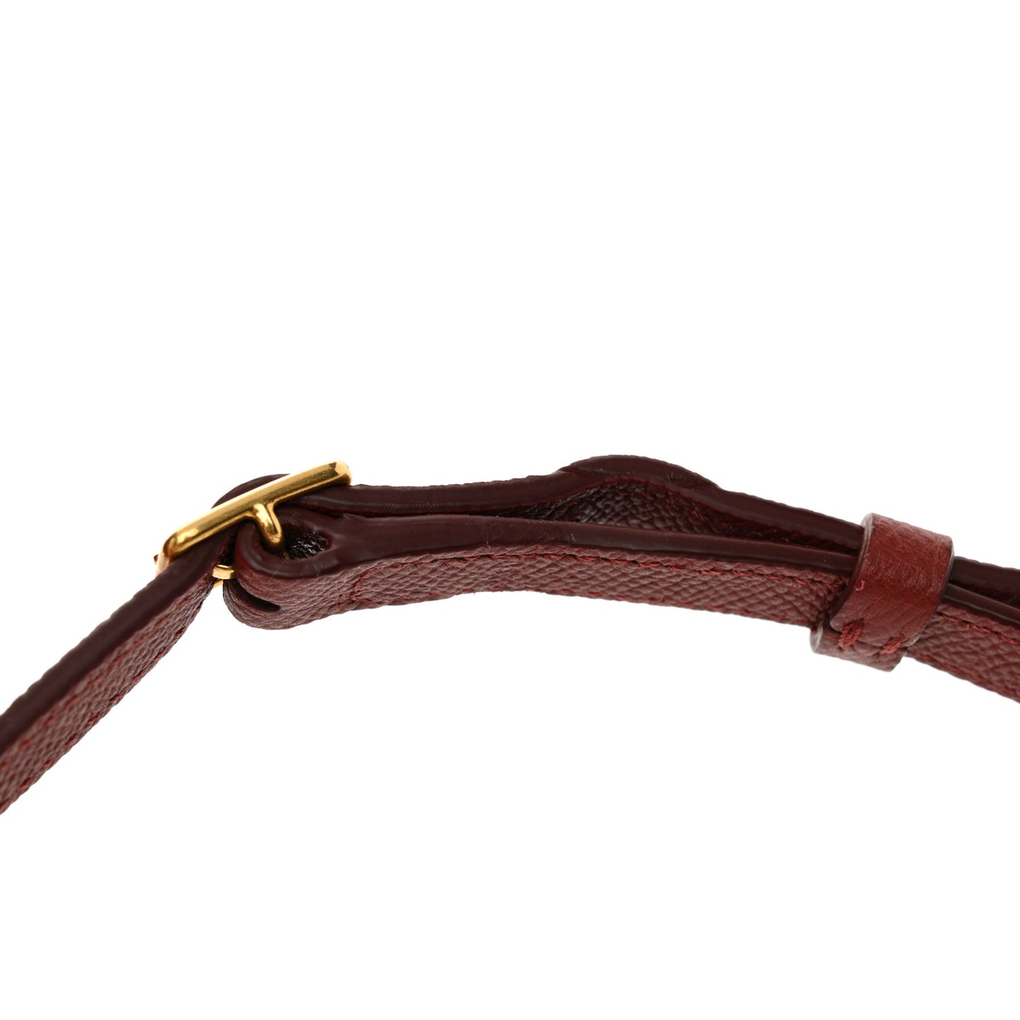 Grained Calfskin Nano Belt Bag Burgundy