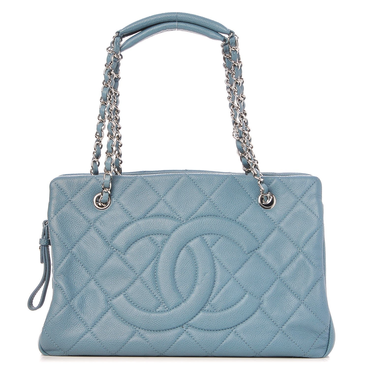 Chanel Caviar Quilted Timeless CC Tote Blue 1 of 14