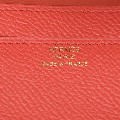 Hermes Epsom Constance Long Wallet Rose Jaipur 5 of 7