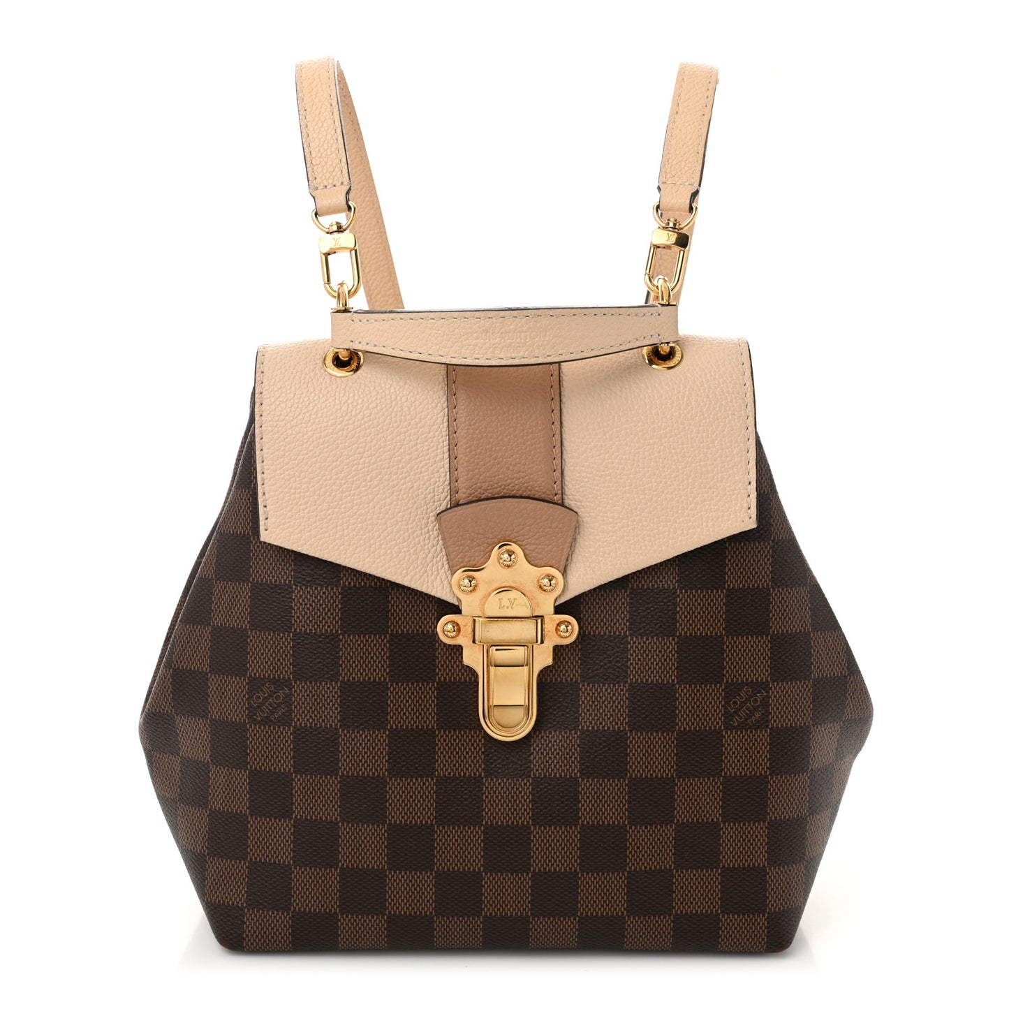 Damier Ebene Clapton Backpack Creme