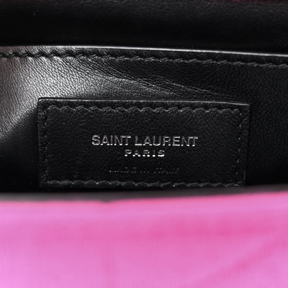 Saint Laurent Jersey Wool Patchwork Monogram Medium Jamie Fuchsia 6 of 11