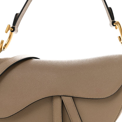 Christian Dior Grained Calfskin Saddle Bag With Strap Taupe 8 of 13